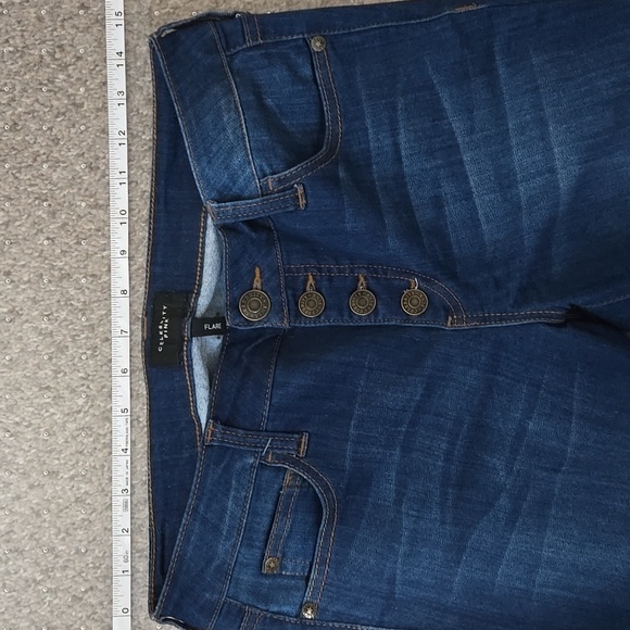 Women's Blue Celebrity Pink Wide Flare Jeans - Picture 2 of 4